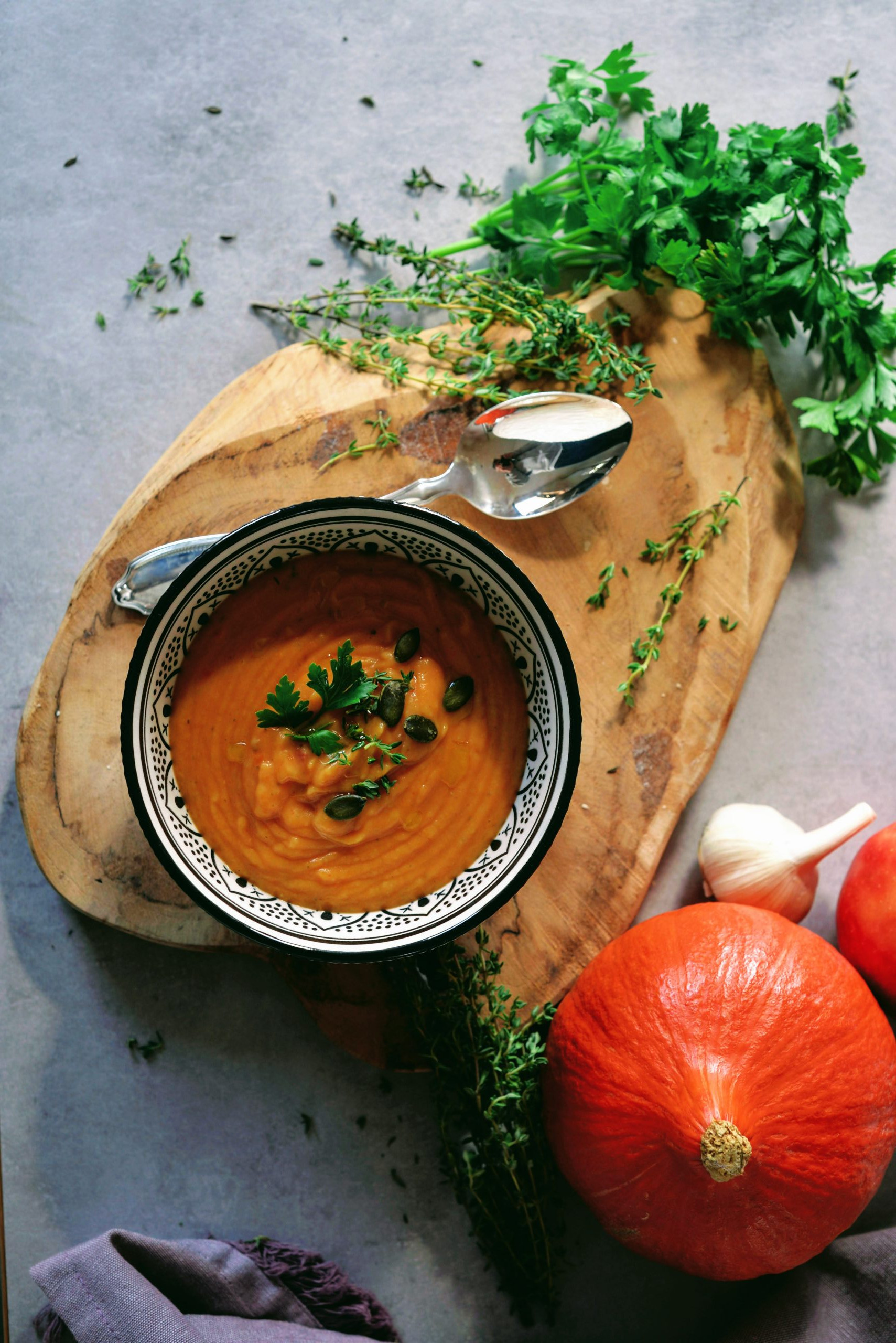 Kürbissuppe mit Apfel
