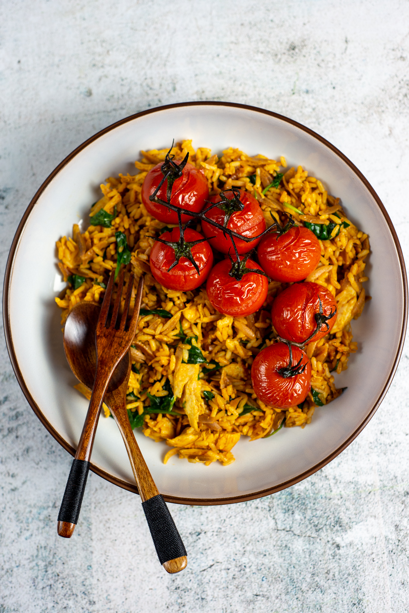 Hühnchen-Tomaten Pilaw