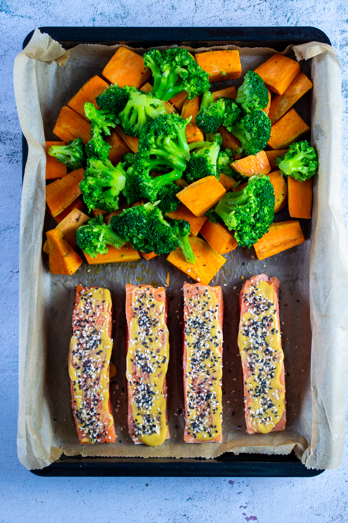 Lachs mit Gemüse