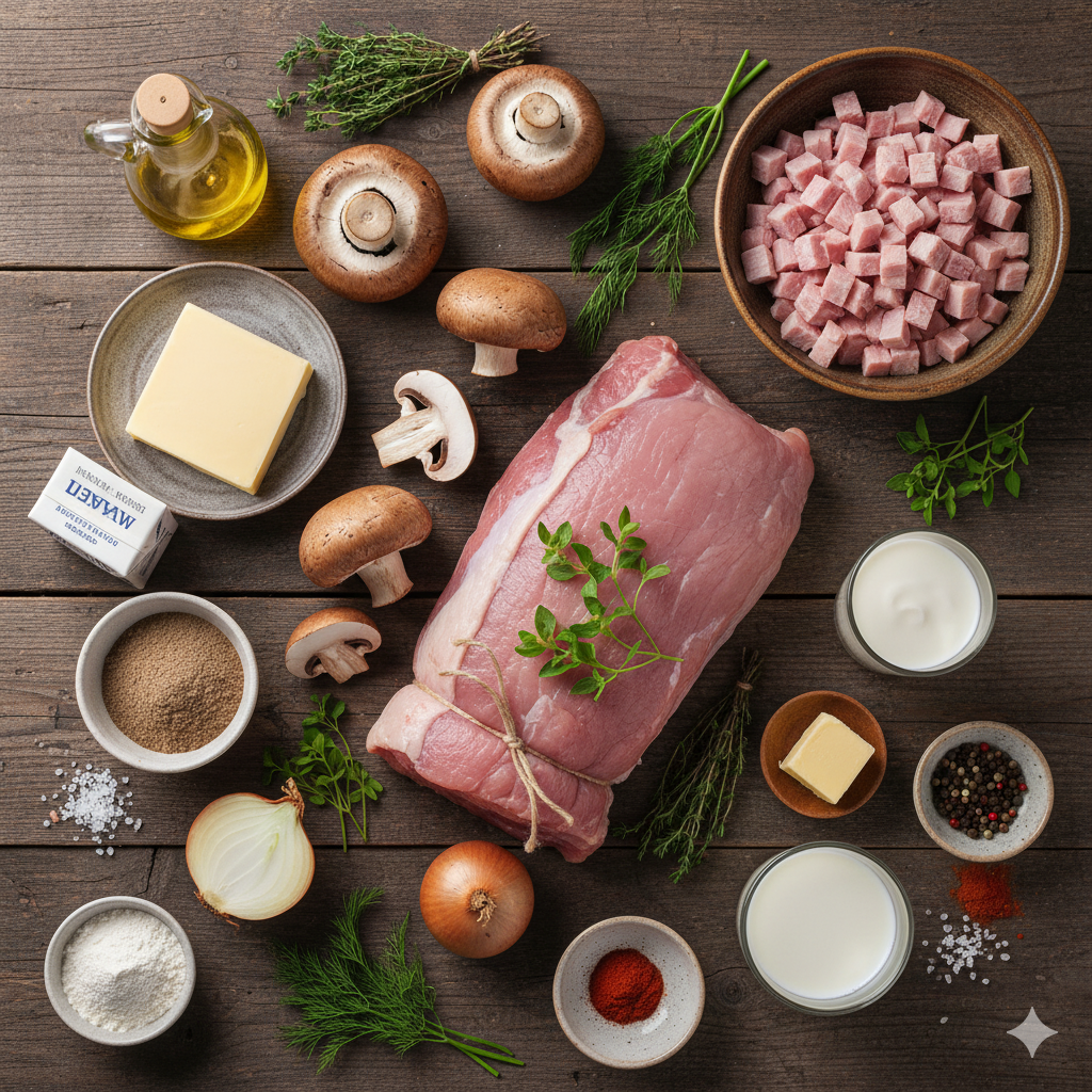 Zutaten für Lendentopf nach Jäger Art