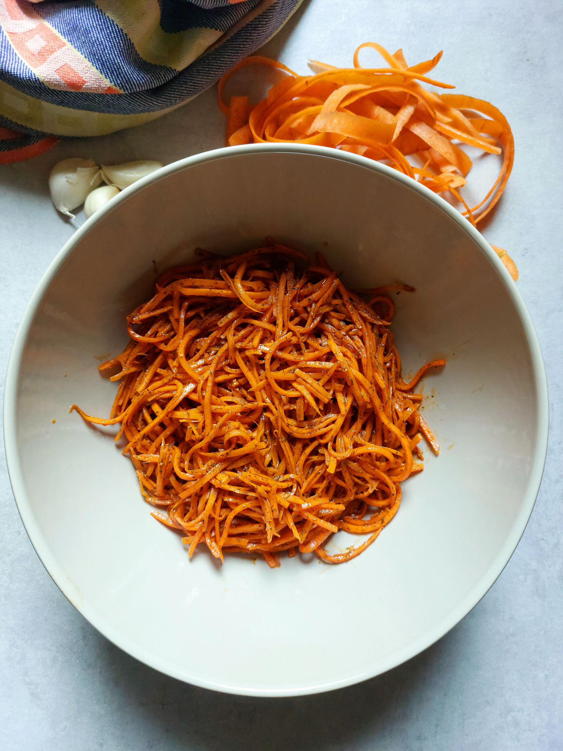 Koreanische Knoblauch Karotten