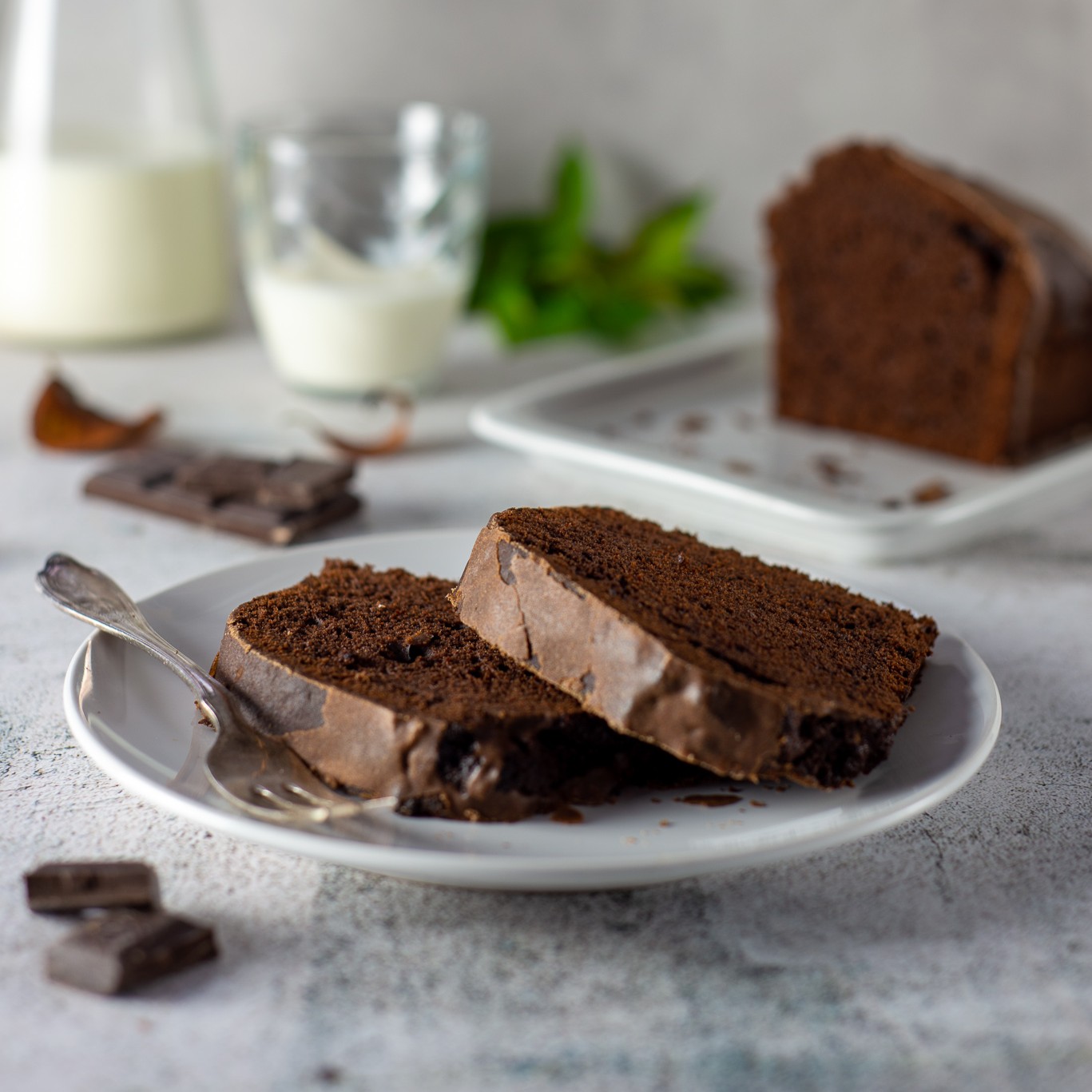Gewürzkuchen mit Schokolade und Zimtglasur